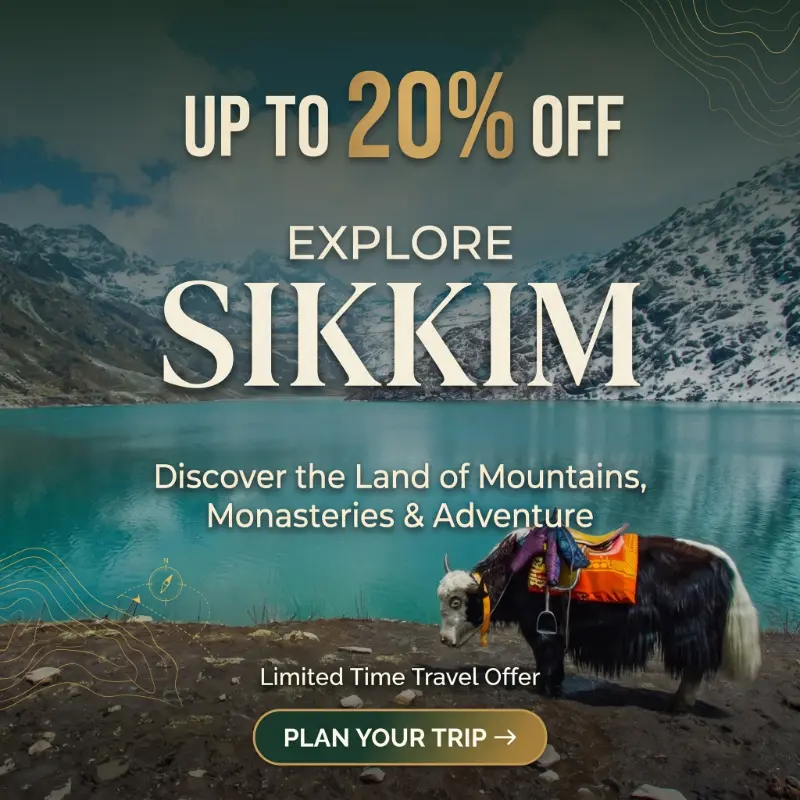 Special travel offer banner for North East India tours