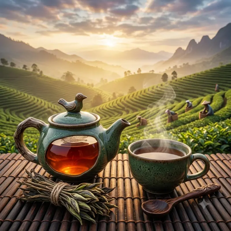 Tea estate landscape in the North East